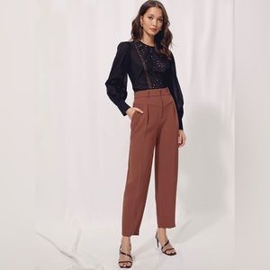 Aritzia Wilfred Diamante new Brown Formal Business Casual Office Pant Size 00